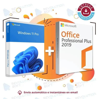 Licencia Windows 11 PRO + Office 2019 PRO PLUS para 1 PC | Colombia