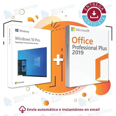 Licencia Windows 10 PRO + Office 2019 PRO PLUS para 1 PC | Colombia