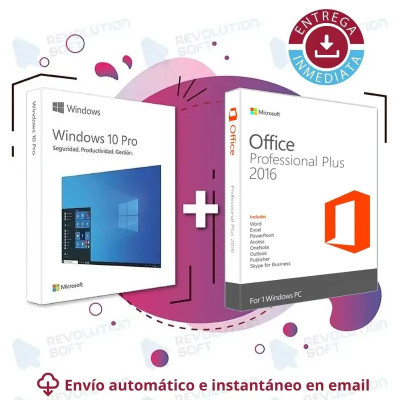 Licencia Windows 10 PRO + Office 2016 PRO PLUS para 1 PC | Comprar Colombia