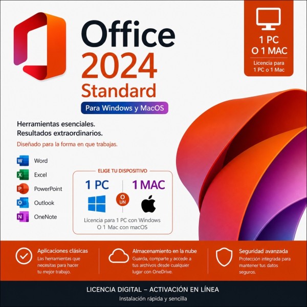 Comprar Office 2024 Standard Colombia | Para PC y Mac | Licencia Vitalicia
