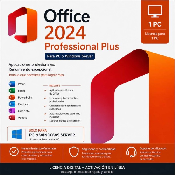 Office 2024 Professional Plus Colombia | $69.300 COP ✓