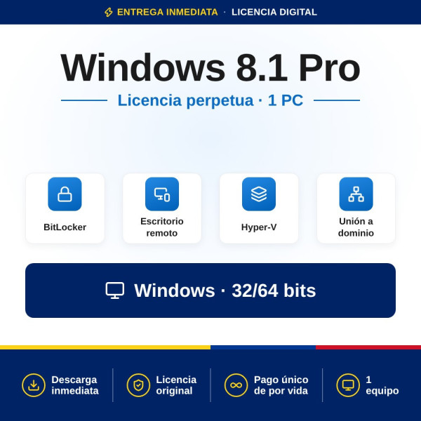 Comprar Windows 8.1 Pro original a un precio INCREÍBLE | Solo Colombia