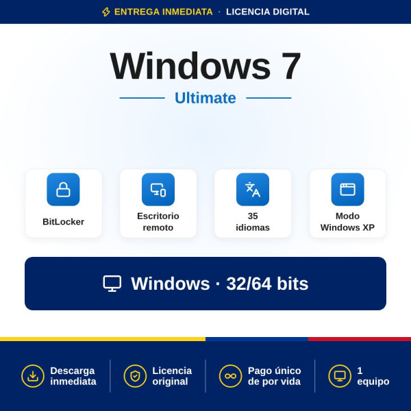 Compra Windows 7 Ultimate: Rápido, Seguro, Eficaz y Mejor Calidad Colombia