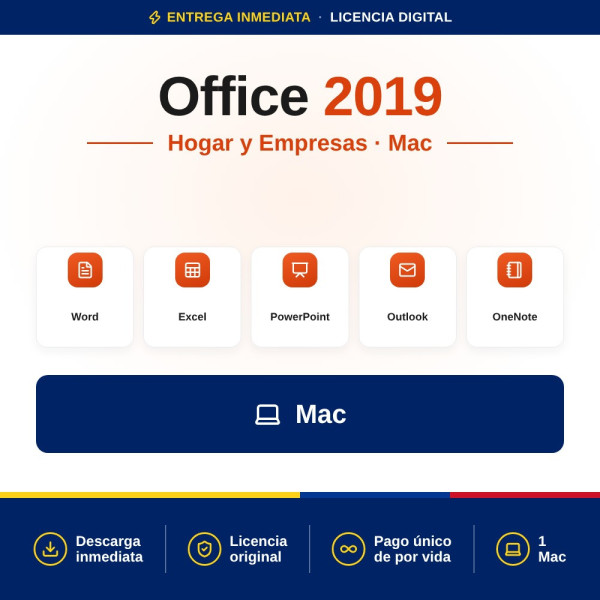 Comprar Office 2019 Hogar y Empresas para MAC - Licencia original a un precio Increíble Colombia