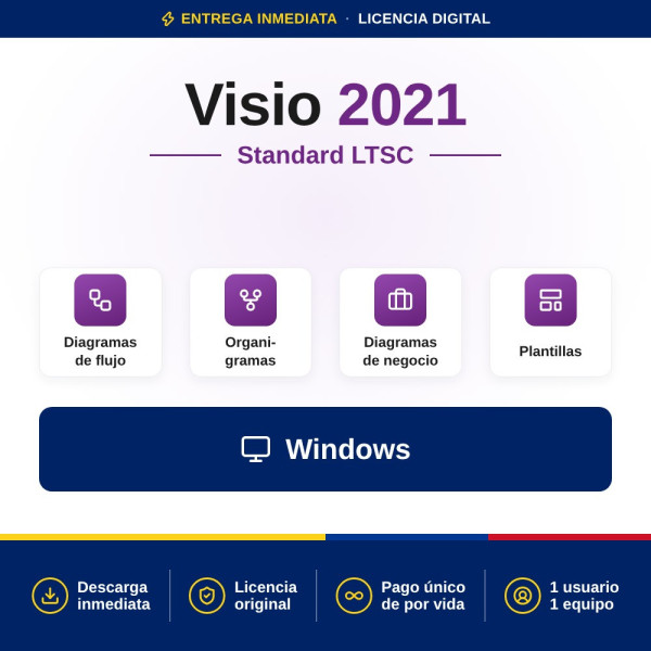 ▶️ Licencia Visio Standard 2021 para 1 PC | Colombia