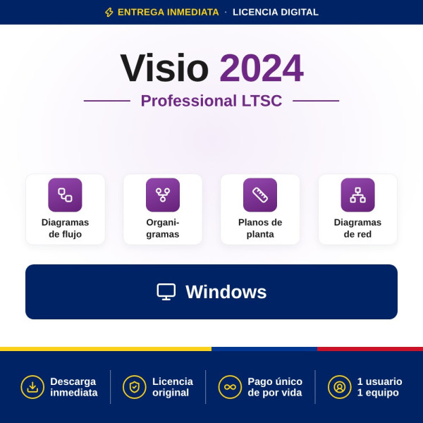 ▶️ Licencia Visio Professional 2024 para 1 PC | Colombia