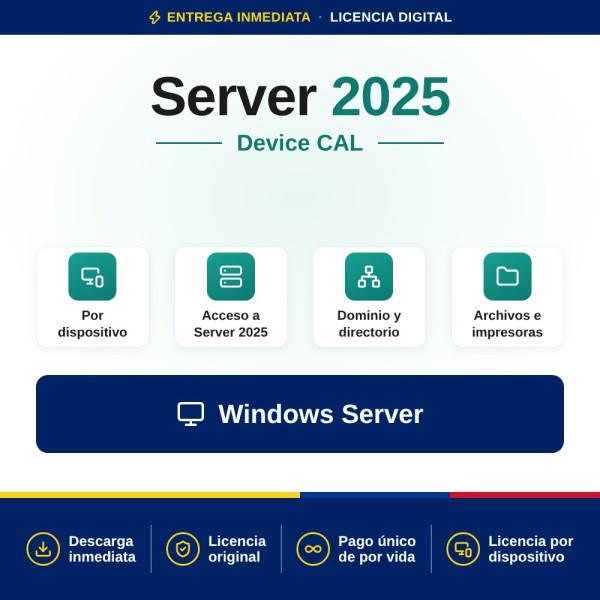 Comprar Microsoft Windows Server 2025 Device CAL - Mejora tu Red Colombia