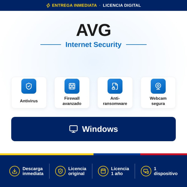 Comprar AVG Internet Security - 1 año - 1 dispositivo | Colombia