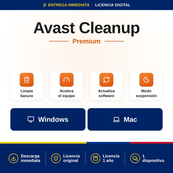 Avast Cleanup Premium - 1 año - 1 Dispositivo | Colombia Mejor