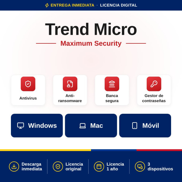 Comprar Trend Micro Maximum Security | Colombia