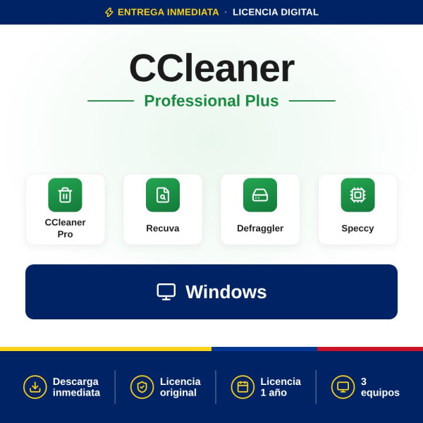 CCleaner Professional Plus - 1 año - 1 PC para Windows | Colombia
