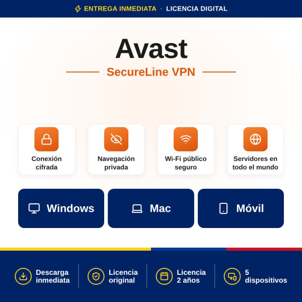 Comprar Avast SecureLine VPN: Seguridad y Anonimato Total en la Web | Colombia