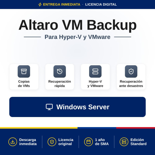 Compra Altaro VM Backup for Mixed Environments - Protege tus Datos | Colombia