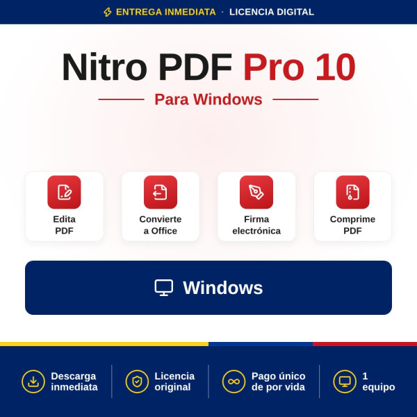 Comprar Nitro PDF Pro 10 para Windows | Mejor Precio de Colombia