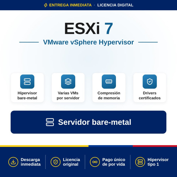 VMware vSphere Hypervisor ESXI 7 | Mejor Precio Colombia