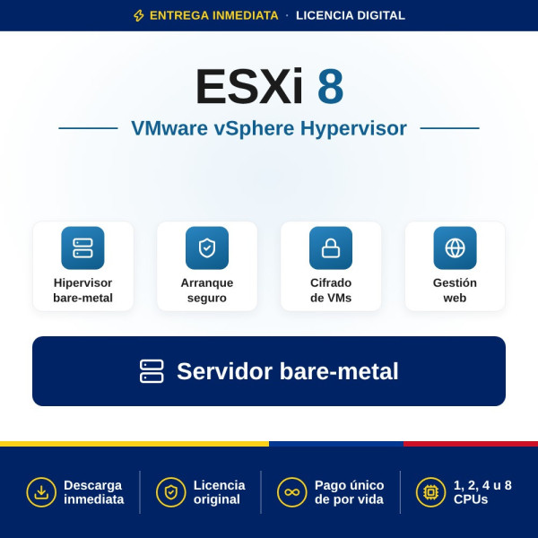 Comprar VMware vSphere Hypervisor (ESXi) 8 - Revolution Soft | Colombia