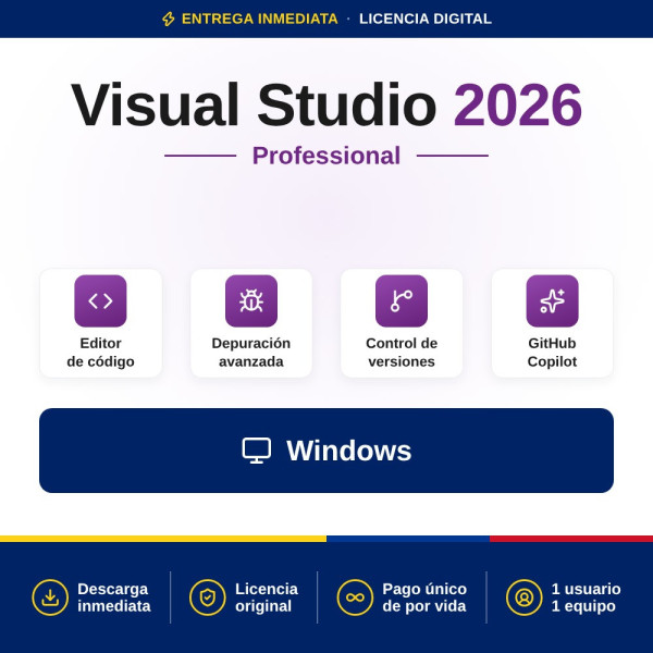 Visual Studio 2026 Professional | Licencia Colombia